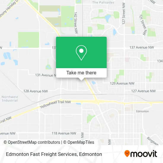 Edmonton Fast Freight Services map