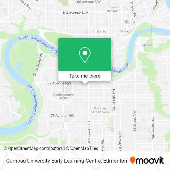 Garneau University Early Learning Centre map