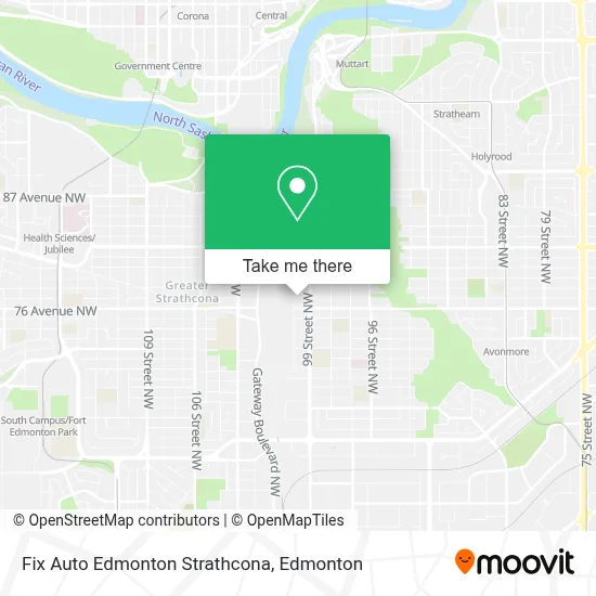 Fix Auto Edmonton Strathcona map