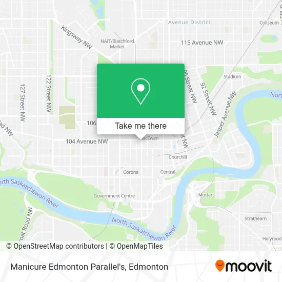 Manicure Edmonton Parallel's map