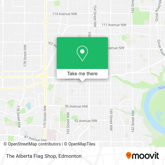The Alberta Flag Shop map