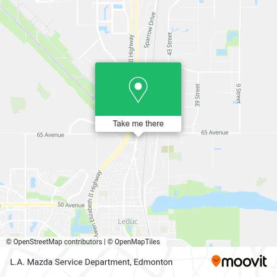 L.A. Mazda Service Department map