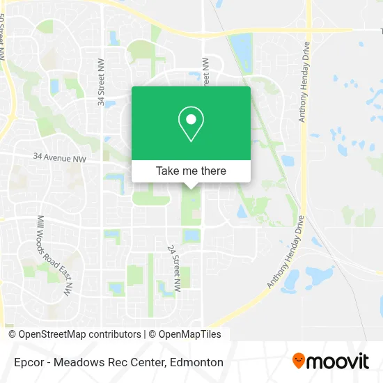 Epcor - Meadows Rec Center map