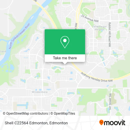 Shell C22564 Edmonton map