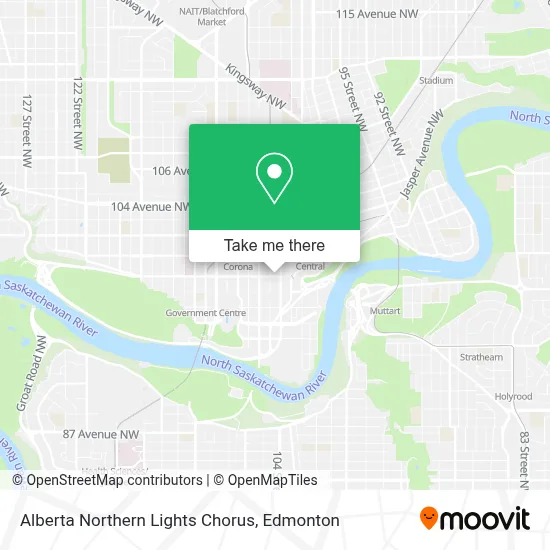 Alberta Northern Lights Chorus map