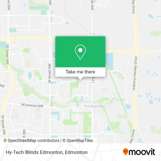 Hy-Tech Blinds Edmonton map
