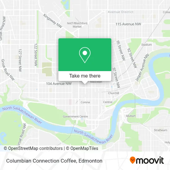 Columbian Connection Coffee map