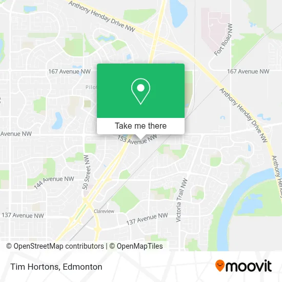 Tim Hortons map