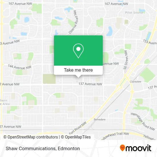 Shaw Communications map