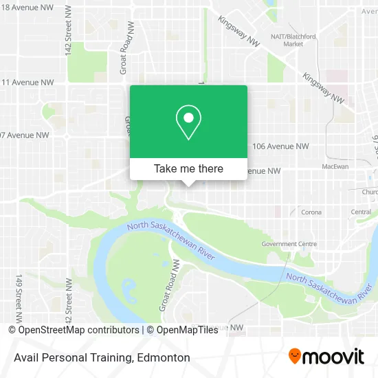 Avail Personal Training map