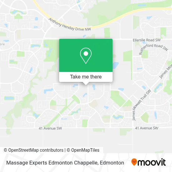 Massage Experts Edmonton Chappelle map