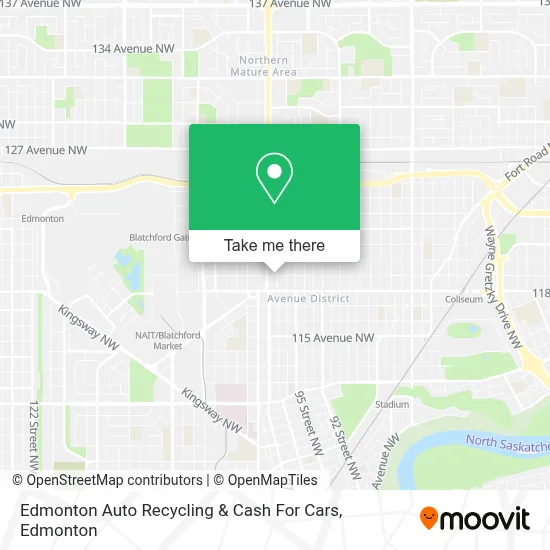 Edmonton Auto Recycling & Cash For Cars map