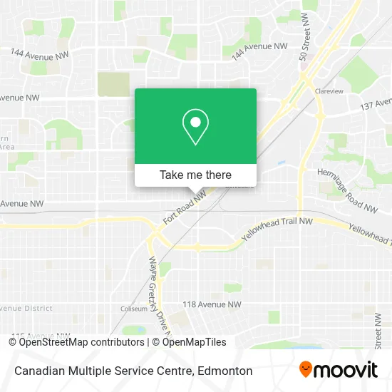Canadian Multiple Service Centre map