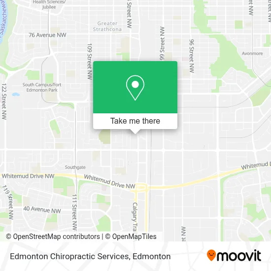 Edmonton Chiropractic Services map
