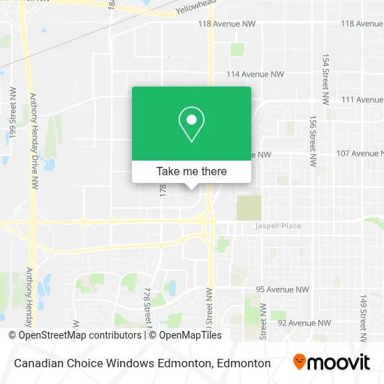Canadian Choice Windows Edmonton map