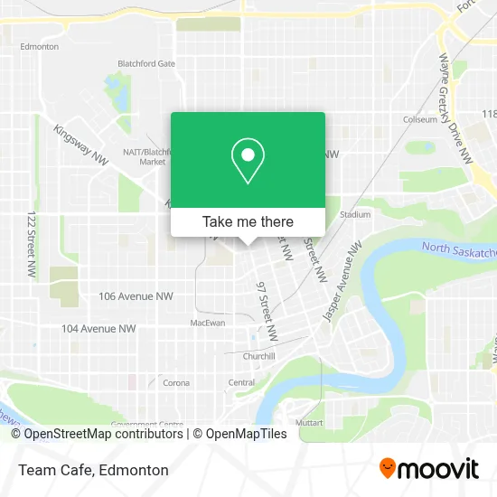 Team Cafe map
