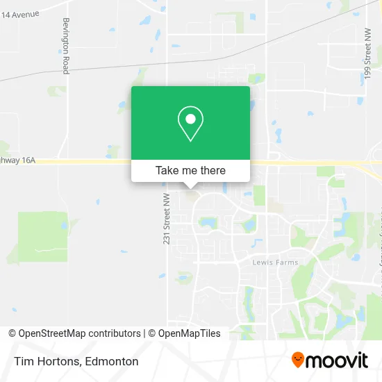 Tim Hortons map