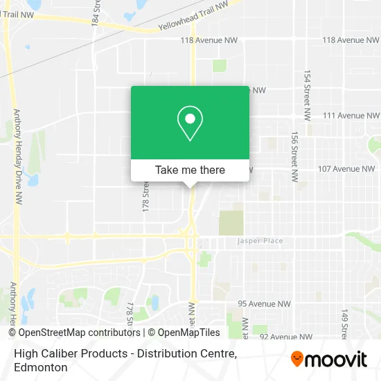 High Caliber Products - Distribution Centre map