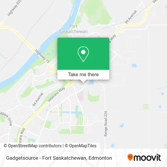Gadgetsource - Fort Saskatchewan map