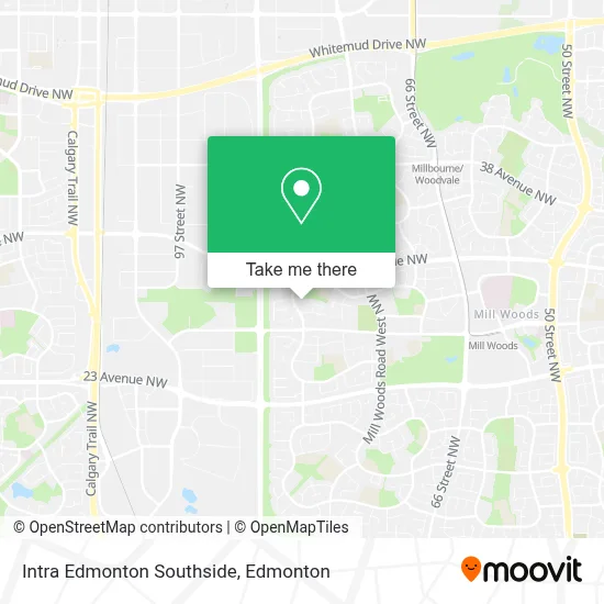 Intra Edmonton Southside map