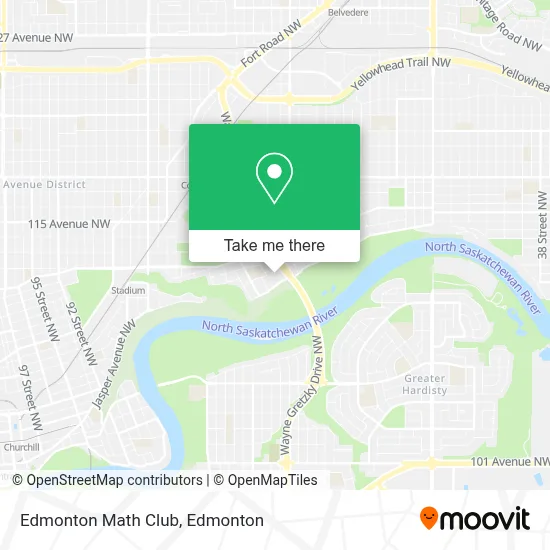 Edmonton Math Club map