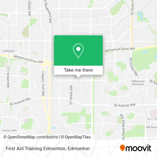 First Aid Training Edmonton map