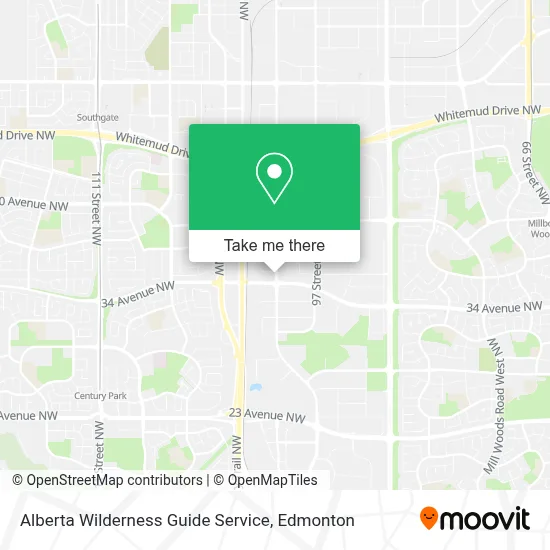 Alberta Wilderness Guide Service map