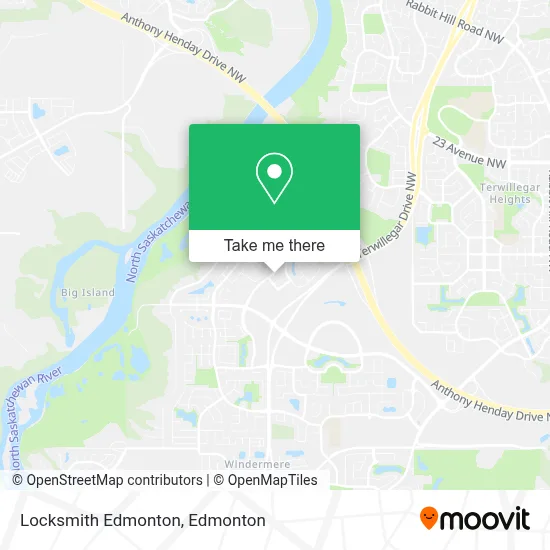Locksmith Edmonton map