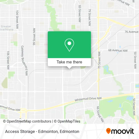 Access Storage - Edmonton map