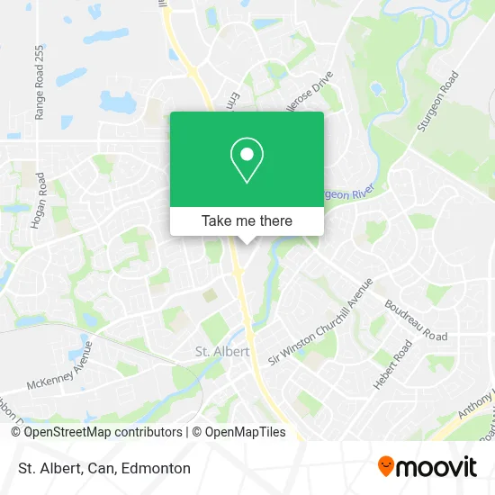 St. Albert, Can map
