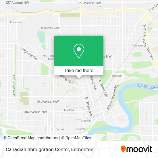Canadian Immigration Center map