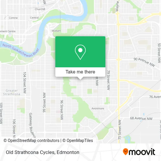Old Strathcona Cycles map