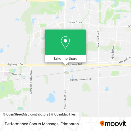 Performance Sports Massage map