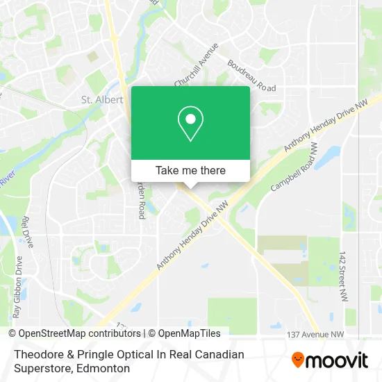 Theodore & Pringle Optical In Real Canadian Superstore map