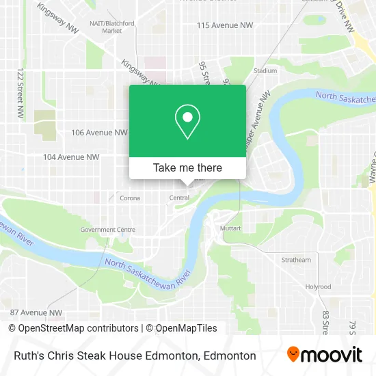 Ruth's Chris Steak House Edmonton map