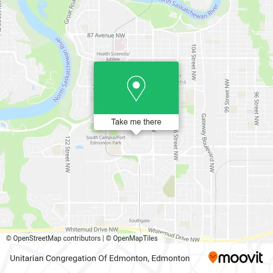 Unitarian Congregation Of Edmonton map