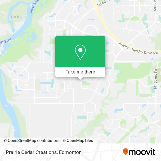 Prairie Cedar Creations map
