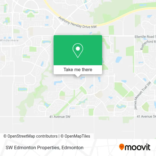 SW Edmonton Properties map