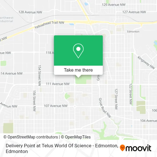 Delivery Point at Telus World Of Science - Edmonton map