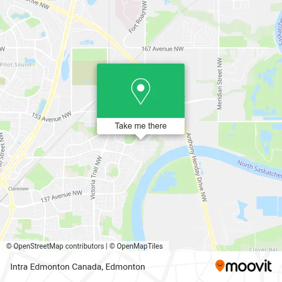 Intra Edmonton Canada map