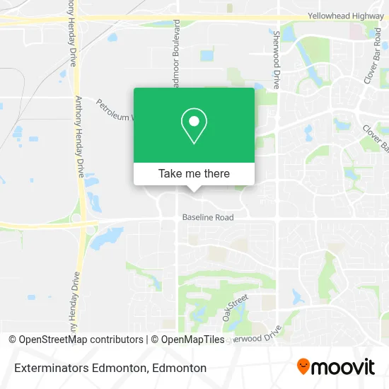 Exterminators Edmonton map