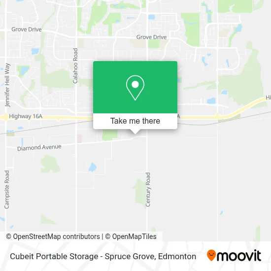 Cubeit Portable Storage - Spruce Grove map