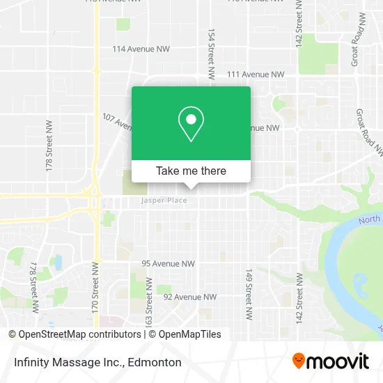 Infinity Massage Inc. map