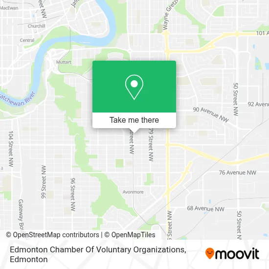 Edmonton Chamber Of Voluntary Organizations map