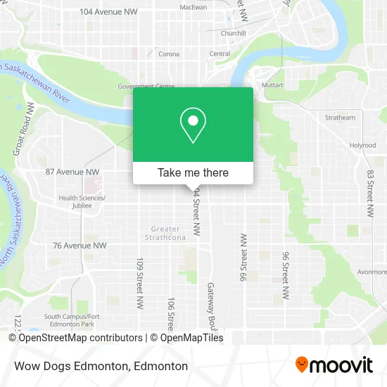 Wow Dogs Edmonton map
