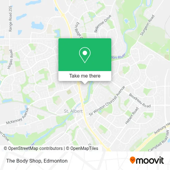 The Body Shop map