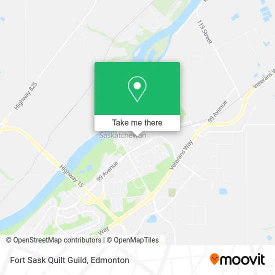 Fort Sask Quilt Guild map
