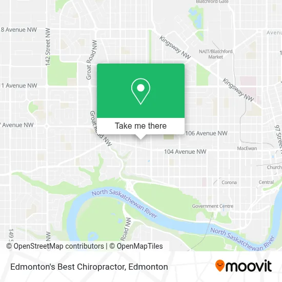 Edmonton's Best Chiropractor map