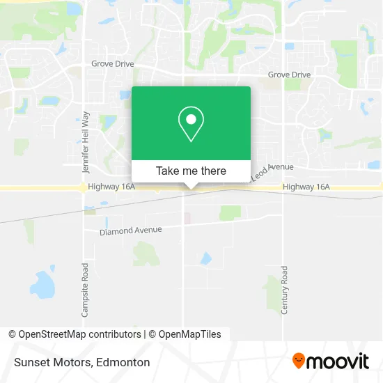 Sunset Motors map