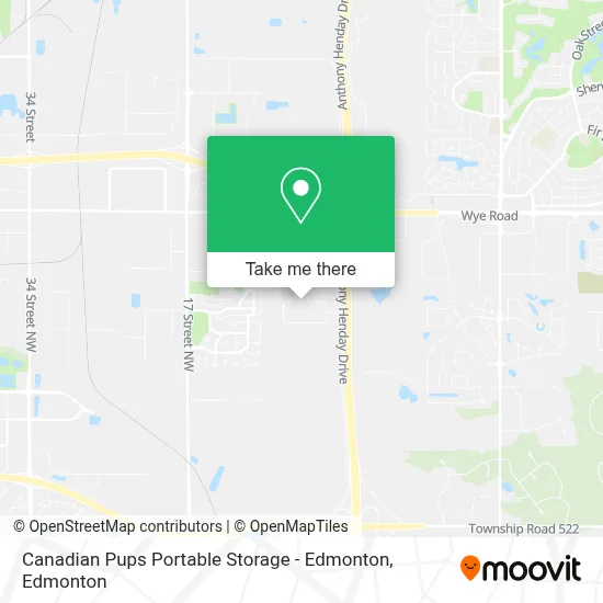 Canadian Pups Portable Storage - Edmonton map